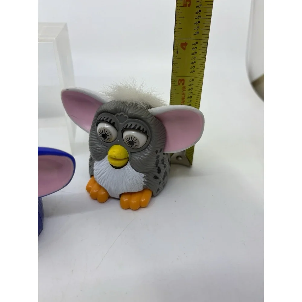 Lot of (4) Vintage Furby McDonald's Happy Meal Toys 1998 Tiger Cheetah